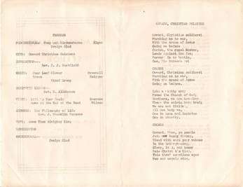 McGregor HS Baccalaureate Sermon, 1934, program