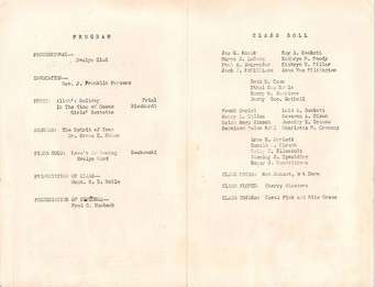 Program, Graduation Exercises McGregor HS, 1934