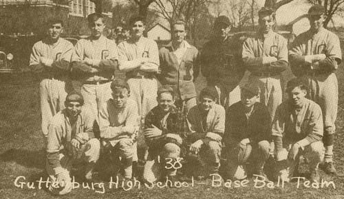 1938 Guttenburg High School Baseball team