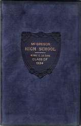 Cover, 1934 McGregor HS diploma of Muree LoRang