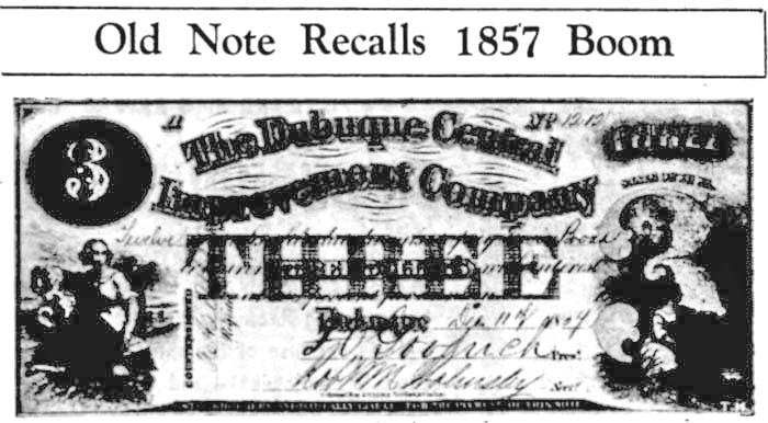 Dubuque Improvement Company, Dubuque Co., Iowa, 1857