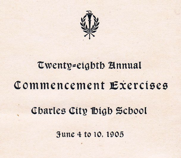 1905 Commencement Program Cover