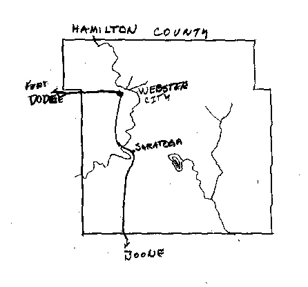 Stagecoach Route 3 Map, Hamilton County, Iowa