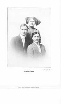 1913 Webster City High School Debating Team, Hamilton County, Iowa