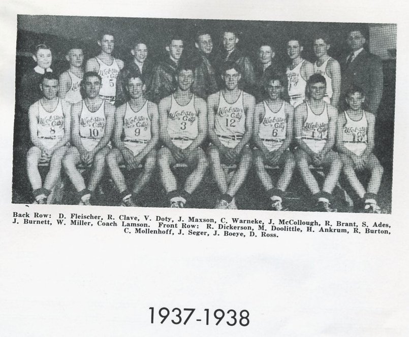 1937 Basketball Team, Webster City, Hamilton County, Iowa