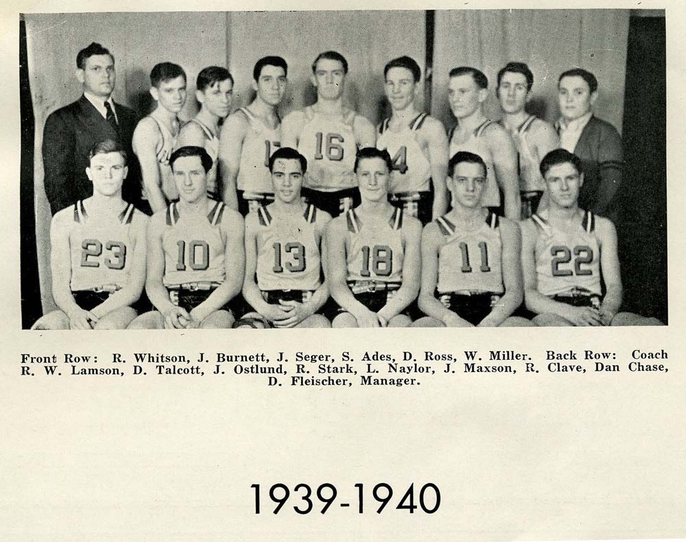1939 Basketball Team, Webster City, Hamilton County, Iowa