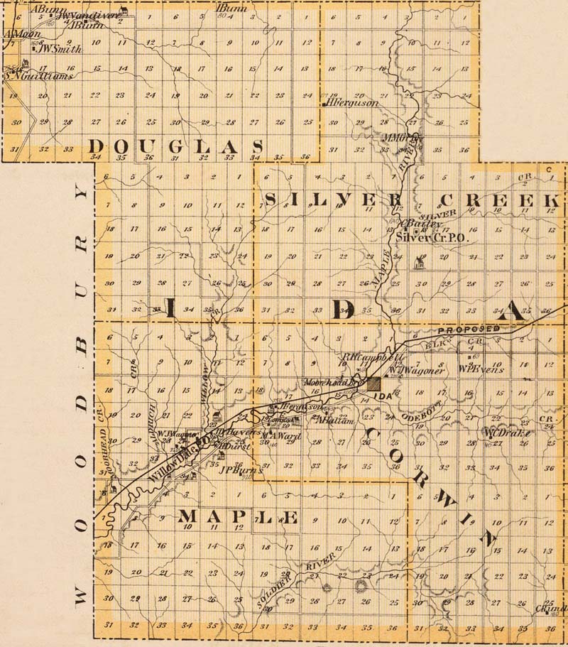 Ida County Plat Map Iagenweb Site For Ida County - Genealogy And History