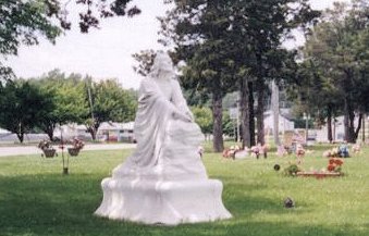 Statue on southeast corner of Newton Memorial Cemetery