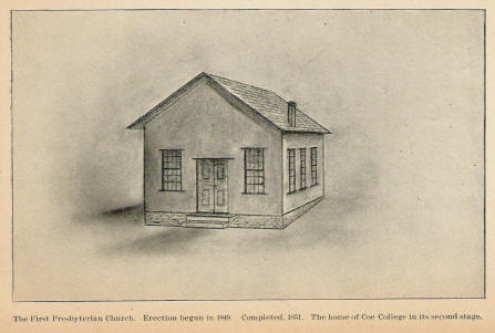First Presbyterian Church 1851 - the home of Coe College in its second stage