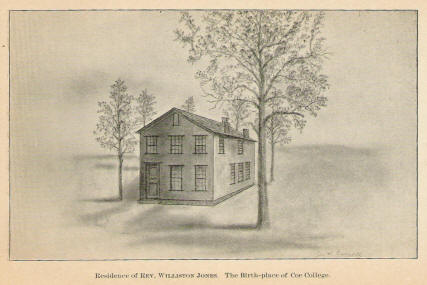 Residence of Rev. Williston Jones - the Birthplace of Coe College