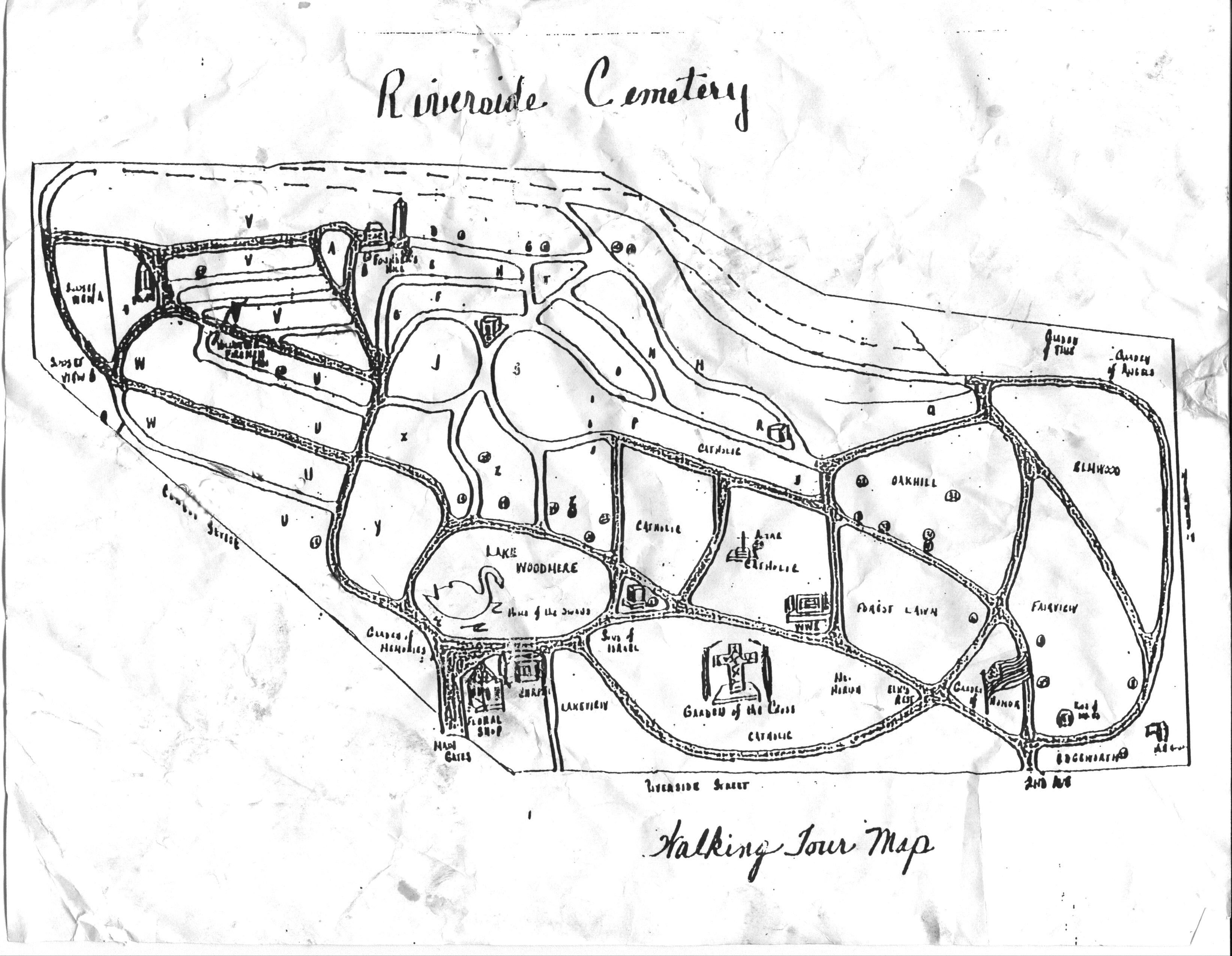 Riverside Cemetery Map