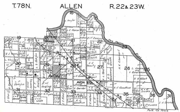 Allen Township, Polk Co., Iowa 1930 Hixson