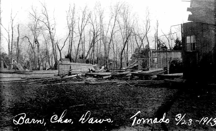 Charles Daws Barn After 1913 Tornado