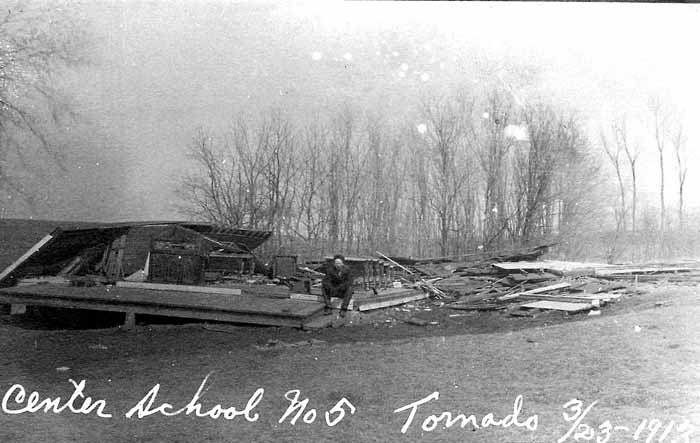 Center School No. 5 After 1913 Tornado