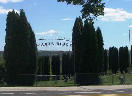 Canoe Ridge Lutheran Cemetery Entrance - photo by Bill Waters