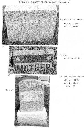 Page 7 German Methodist cemetery book by Janice Sowers