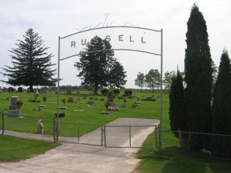 Russell cemetery - photo by Mike Bentley